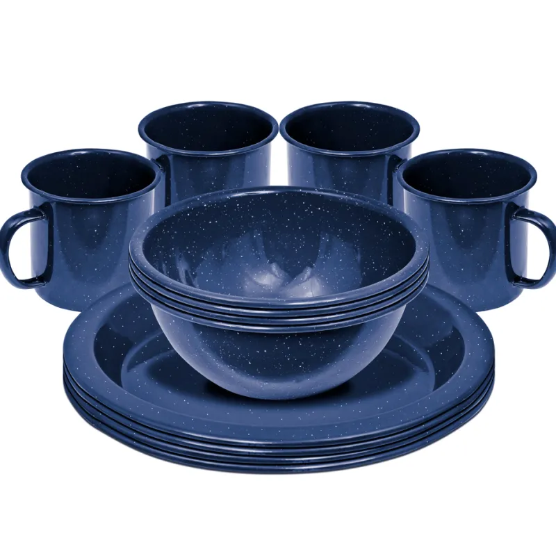 Kitchenware & Tableware<Campfire 12 Piece Enamel Dinner Set
