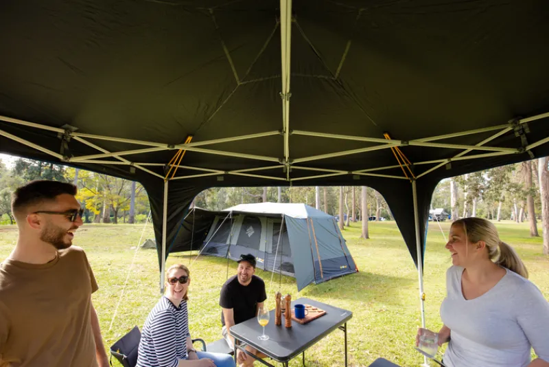 Blockout<OZtrail Blockout Deluxe 3x3 Gazebo - Silver