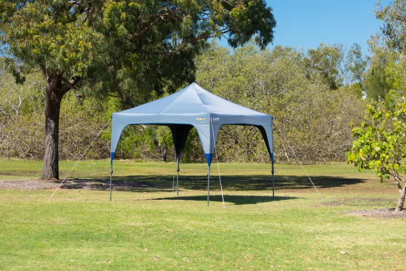 Blockout<OZtrail Blockout Deluxe 3x3 Gazebo - Silver