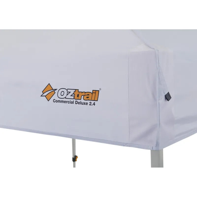 Commercial<OZtrail Commercial Deluxe 2.4 Gazebo - White