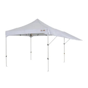Commercial<OZtrail Commercial Deluxe 3.0 Flexi Shade Gazebo - White