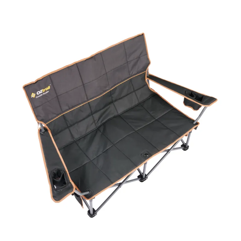 Chairs<OZtrail Fireside Double Chair - Black