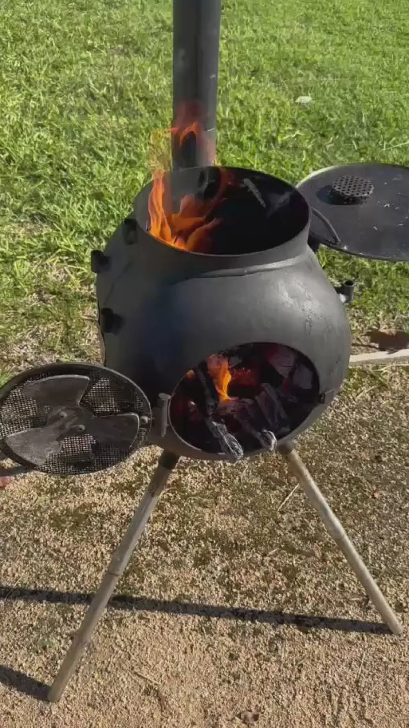 Series 2<Ozpig Series 2 Portable Wood Fire Stove