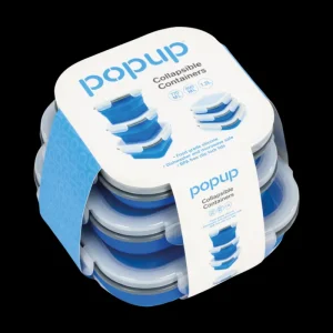 Pop-Up Range<Popup Food Containers Blue 3 Pack