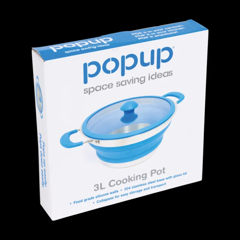 Pop-Up Range<Popup Stainless Steel Cooking Pot 3.0l