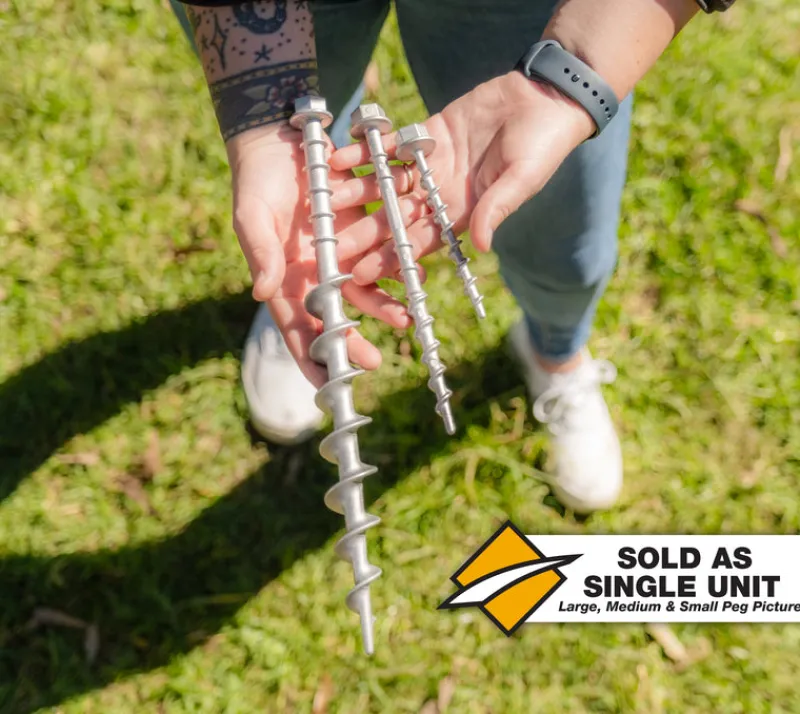 Pegs & Poles<OZtrail Screw-In Aluminium Peg Medium 20cm